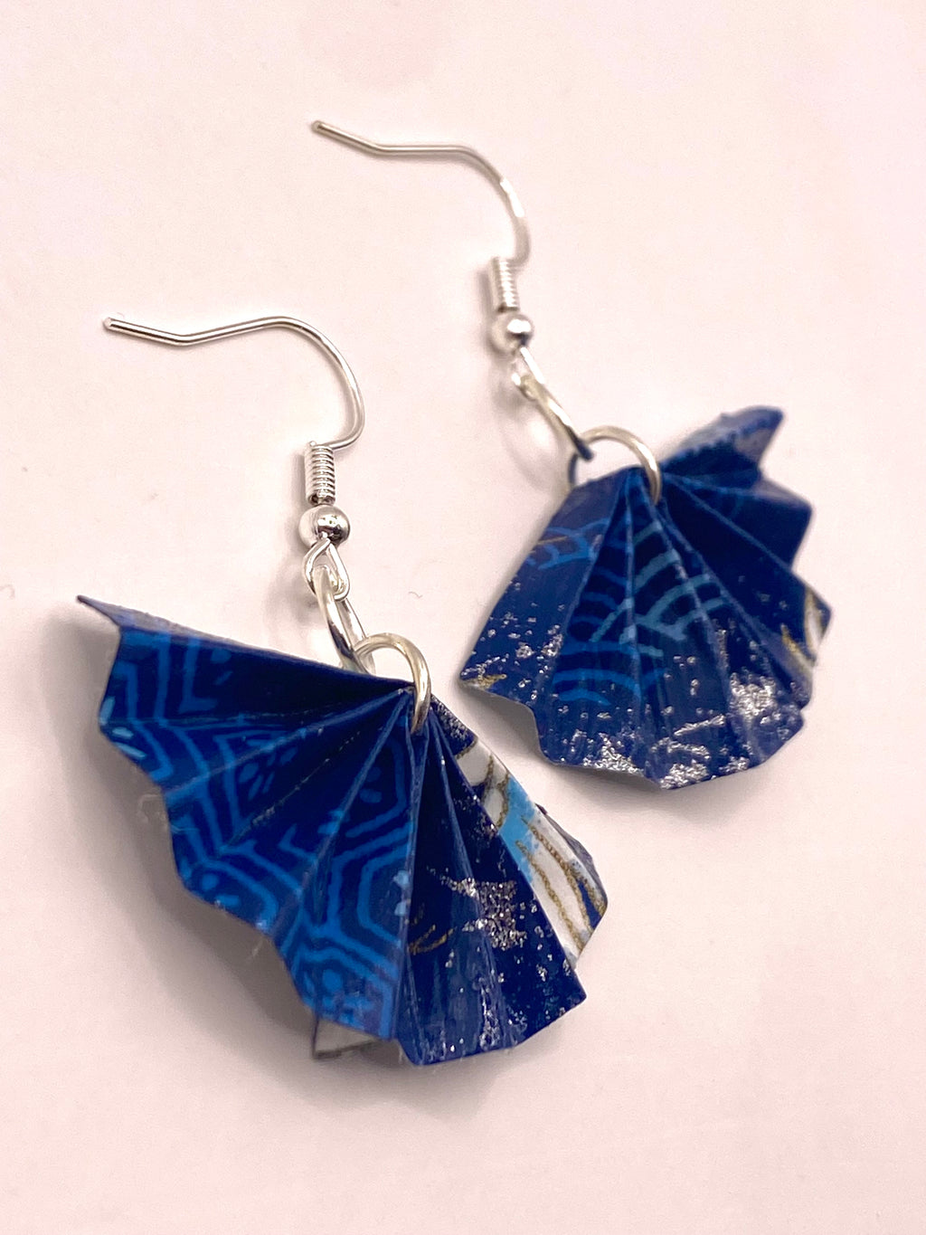 Origami Fan Earrings - Midnight