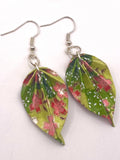 Origami Leaf Earrings - Strawberry Patch
