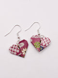 Origami Heart Earrings - Orchid