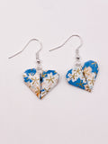 Origami Heart Earrings - Seafoam