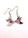 Origami Dove Earrings - Orchid