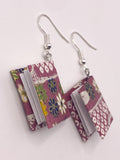Origami Book Earrings - Orchid