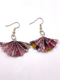 Origami Fan Earrings - Orchid