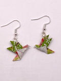 Origami Dove Earrings - Strawberry Patch