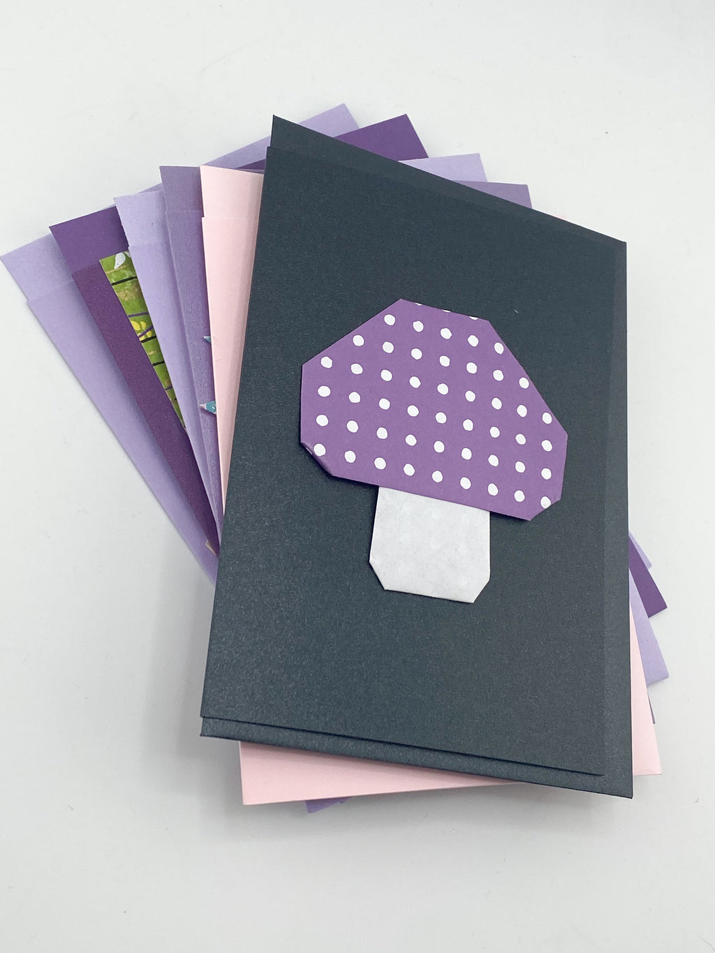 Set of 6 cards - purple