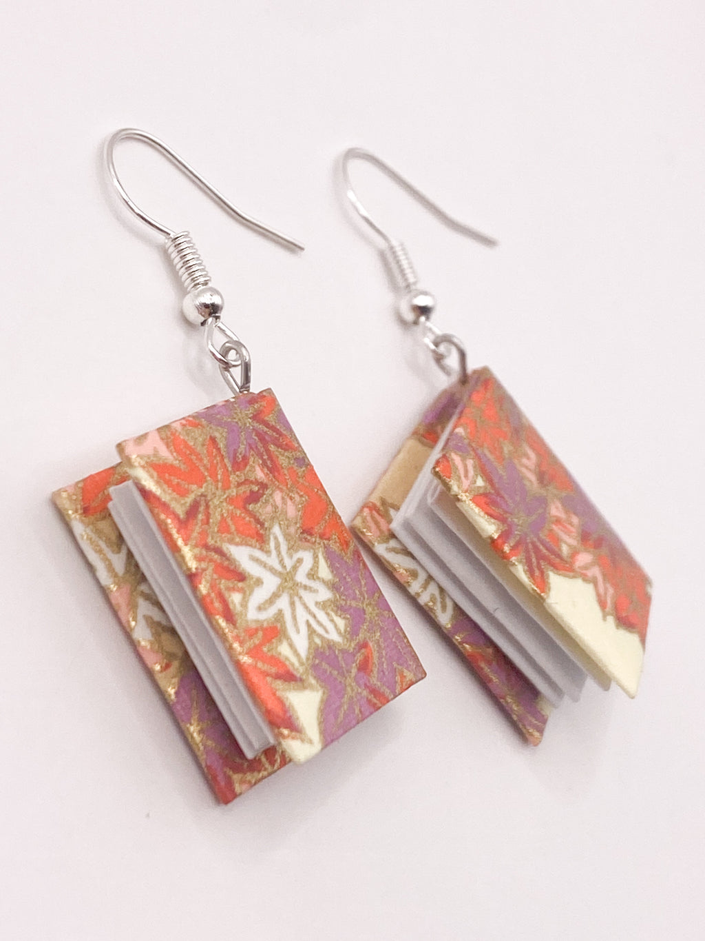 Origami Book Earrings - Autumn