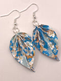Origami Leaf Earrings - Seafoam